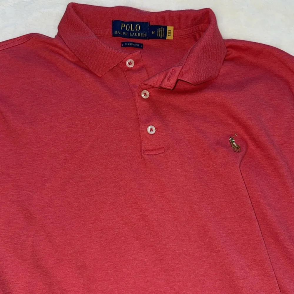 Ralph Lauren Classic Fit Light Red‎ Polo T- Shirt Medium